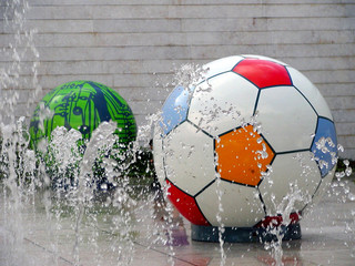 balls and water