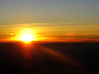 Fototapeta na wymiar Zachód słońca na Kilimandżaro