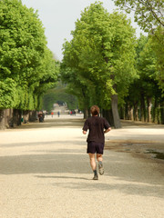 jogging in the park