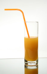 orange juice into a glass
