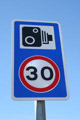 speed camera sign