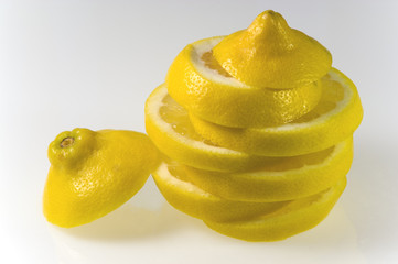 whole lemon sliced