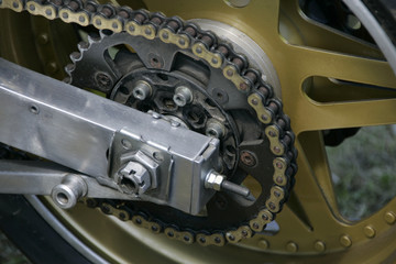 racebike wheel details