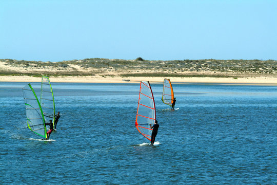 windsurfer in sea