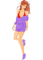 trendy fashion model