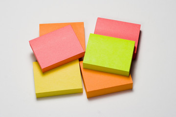 pile of fluorescent sticky notes