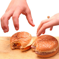 hamburger obésité faim malnutrition