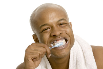 brushing teeth