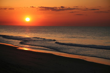 east coast beach sunrise.