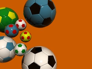 coloured soccer football illustration