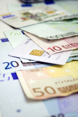 euro bills & credit card 2