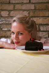 woman versus chocolate cake - temptation 1