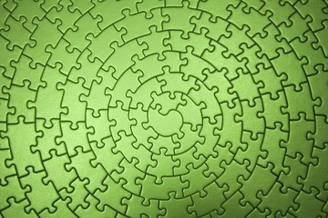 complete green jigsaw wide angle