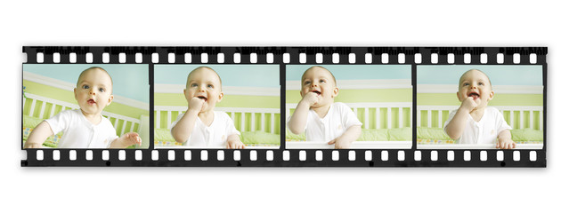film strip with baby boy series