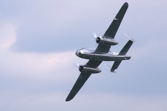ancient bi-propeller aircraft