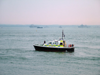 Fototapeta na wymiar łód¼ policja