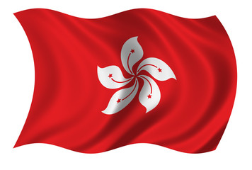 Naklejka premium flag of hong kong