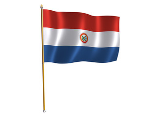 paraguay silk flag