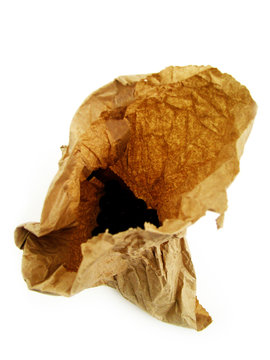 open brown paper bag