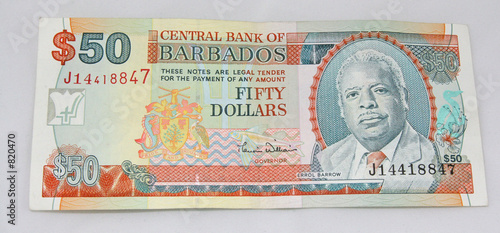 Barbados 50 Dollar Bill Barbados 50 Dollar Bill