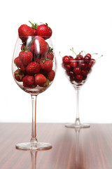 cherries & strawberries