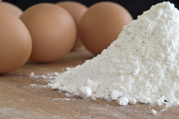 eggs and flour