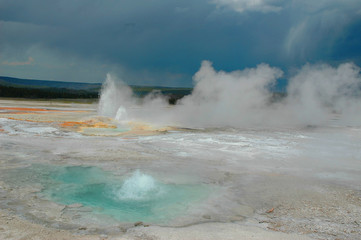 geyser at yellowstone