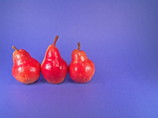 three organic pears