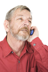 talking on a mobile phone