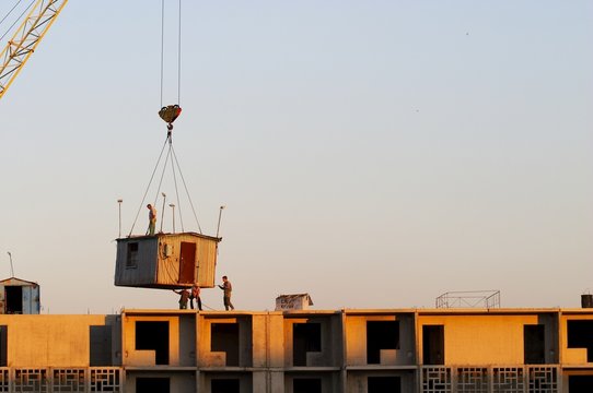 Construction Building At Dawn