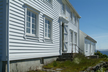 old traditional houses by the sea
