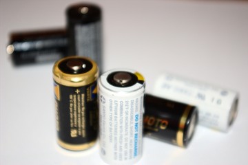 batteries on white