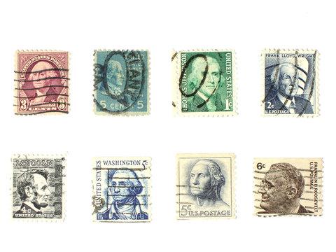 stamps: us vintage stamps - people