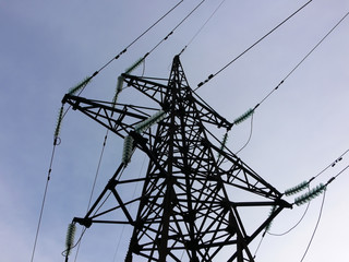 high voltage power transmission tower
