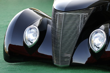 classic vintage car in black