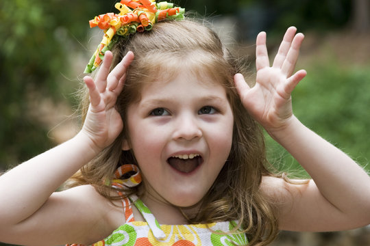 expressive little girl