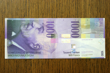 1000 swiss franc, jacob burckhardt
