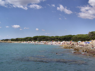 Fototapeta na wymiar italian seaside resort beach
