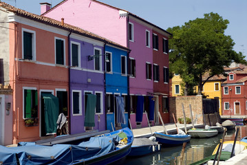 Fototapeta na wymiar kolorowe domy na Burano