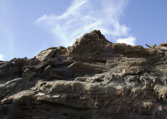 Fototapeta na wymiar volcanic rock formation