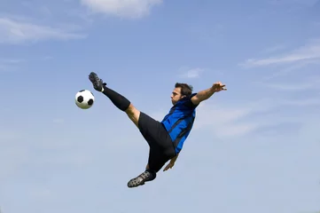 Foto op Plexiglas football - soccer player volley © Michael Flippo
