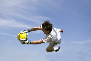 Fototapeta premium soccer - football goal keeper making save