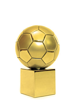 goldener fussballpokal