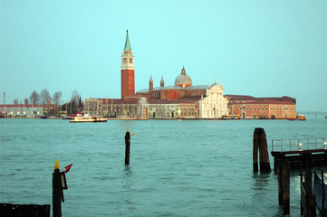 san giorgio maggiore in venice at night