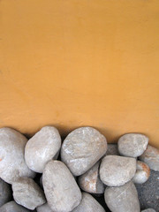 stones near a wall