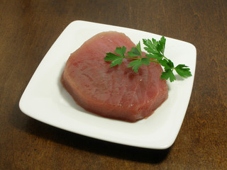 raw steak of tuna