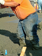 construction worker cement