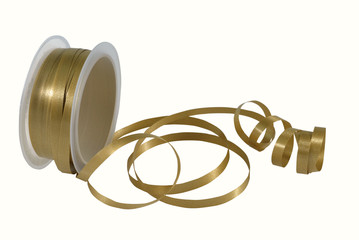 spool of gold ribbon