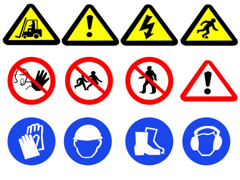 construction hazard signs