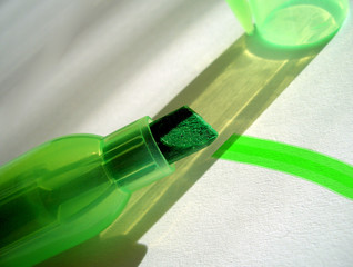 grüner neonmarker